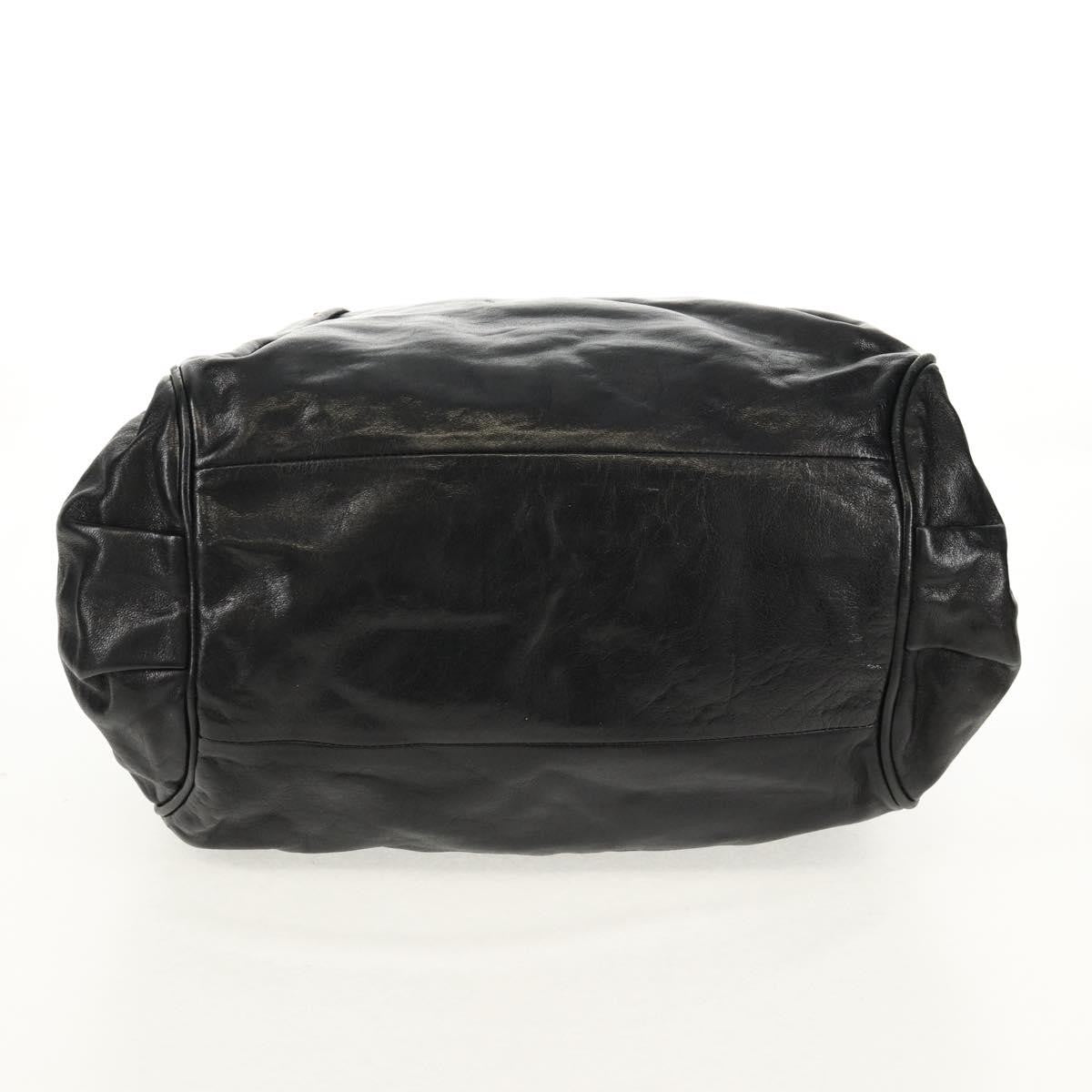 Chloé Chloé Chloe Etel Hand Bag Leather 2way Black Gold Authentic 156936
