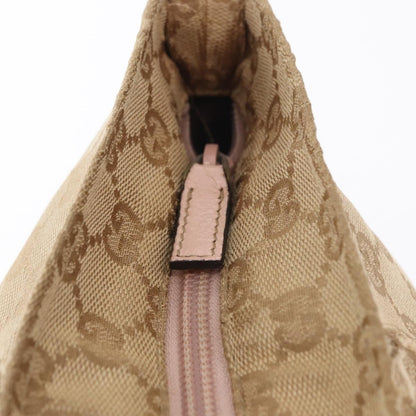 Gucci GUCCI GG Canvas Sherry Line Tote Bag Beige Pink 131230 Authentic 152017
