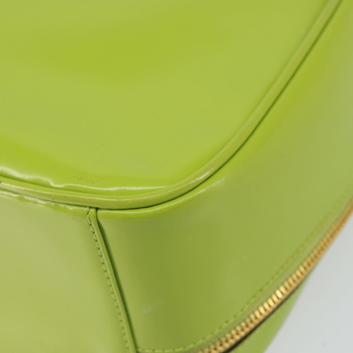 Gucci GUCCI Bamboo Hand Bag Enamel 2way Green Gold 000 2040 0323 Authentic 160576