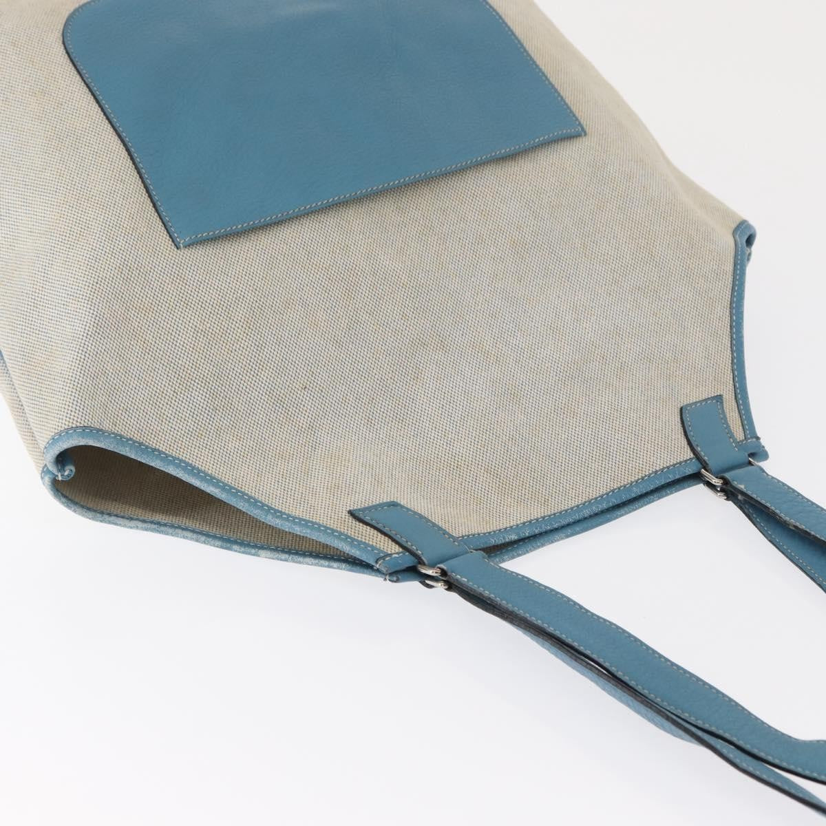 Hermès Hermès HERMES Tote Bag Canvas Gray Silver Authentic ep12780