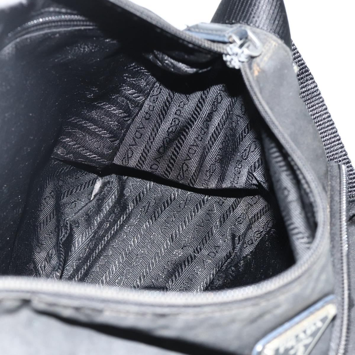Prada PRADA Shoulder Bag Nylon Black Silver Authentic 175741
