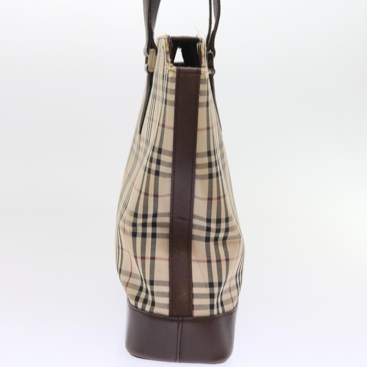 Burberry BURBERRY Nova Check Tote Bag Canvas Beige Authentic 56398