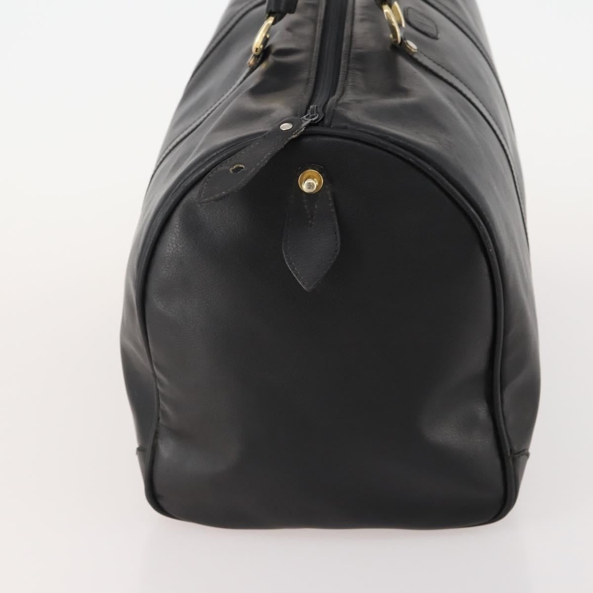 Valentino VALENTINO Boston Bag Leather Black Gold Authentic bs35030A