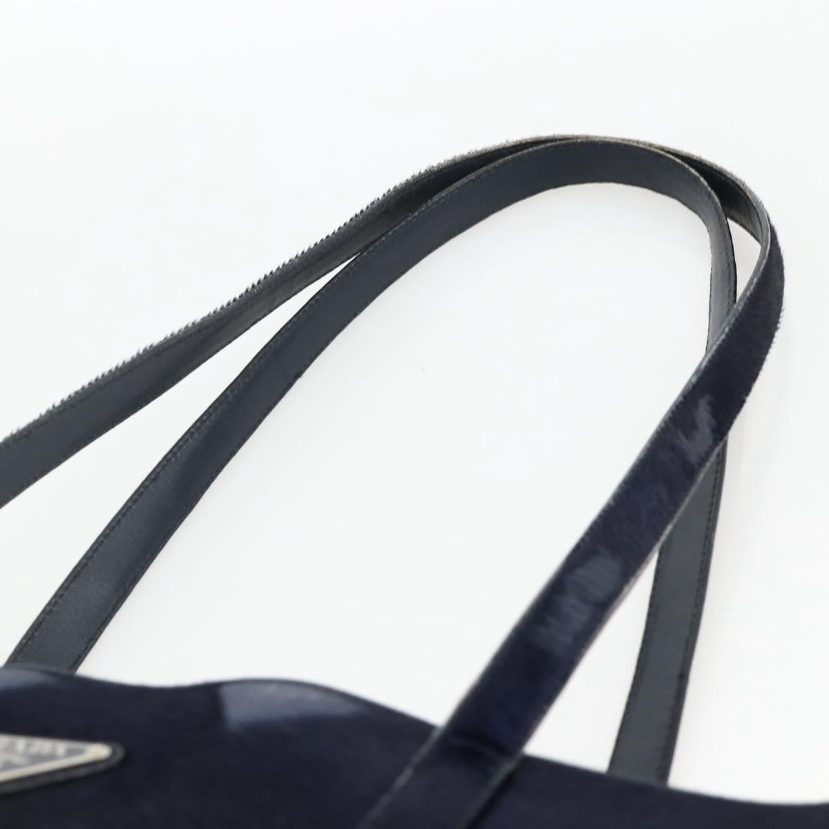 Prada PRADA Tote Bag Harako leather Navy Authentic 167194