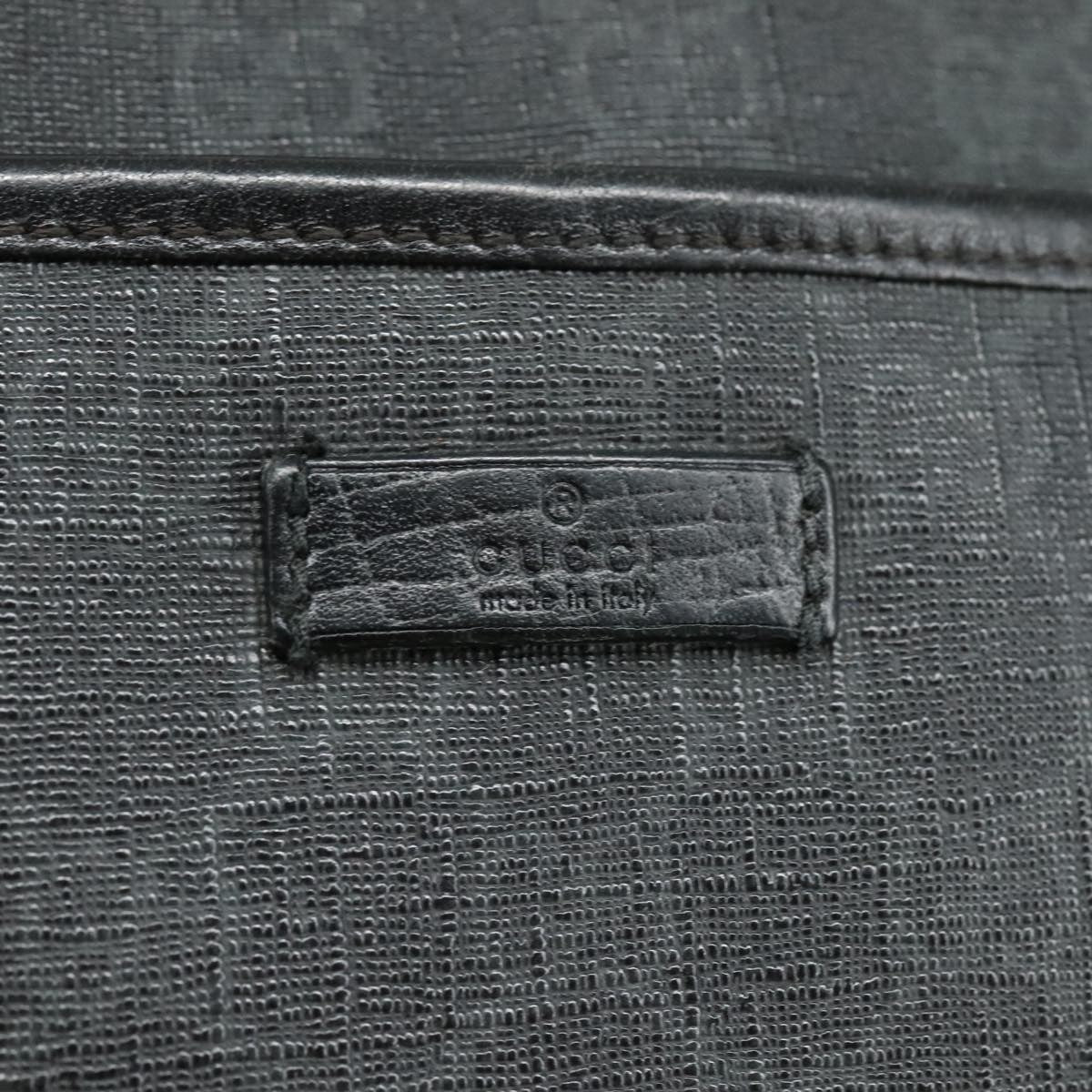 Gucci GUCCI GG Supreme Shoulder Bag PVC Leather Black 162904 Authentic yk16293