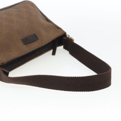 Gucci GUCCI GG Canvas Shoulder Bag Brown Gold 106644 Authentic 164050