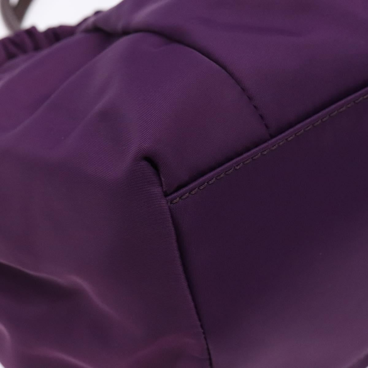 Salvatore Ferragamo Salvatore Ferragamo Vala Shoulder Bag Nylon Purple Gold Authentic 141527