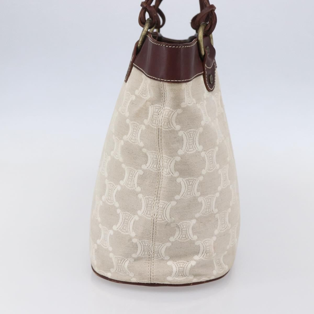Celine CELINE Macadam Canvas Tote Bag Beige Authentic bs30631