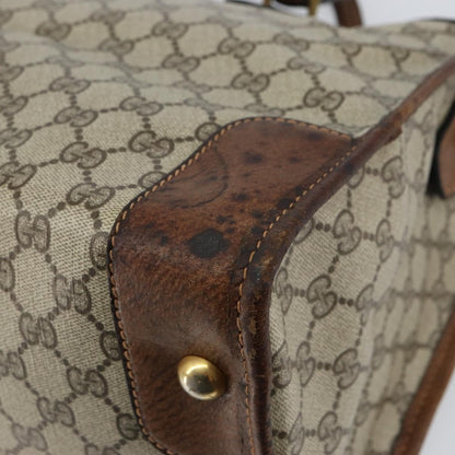 Gucci GUCCI GG Supreme Boston Bag PVC Old Gucci Beige Gold Authentic 158499