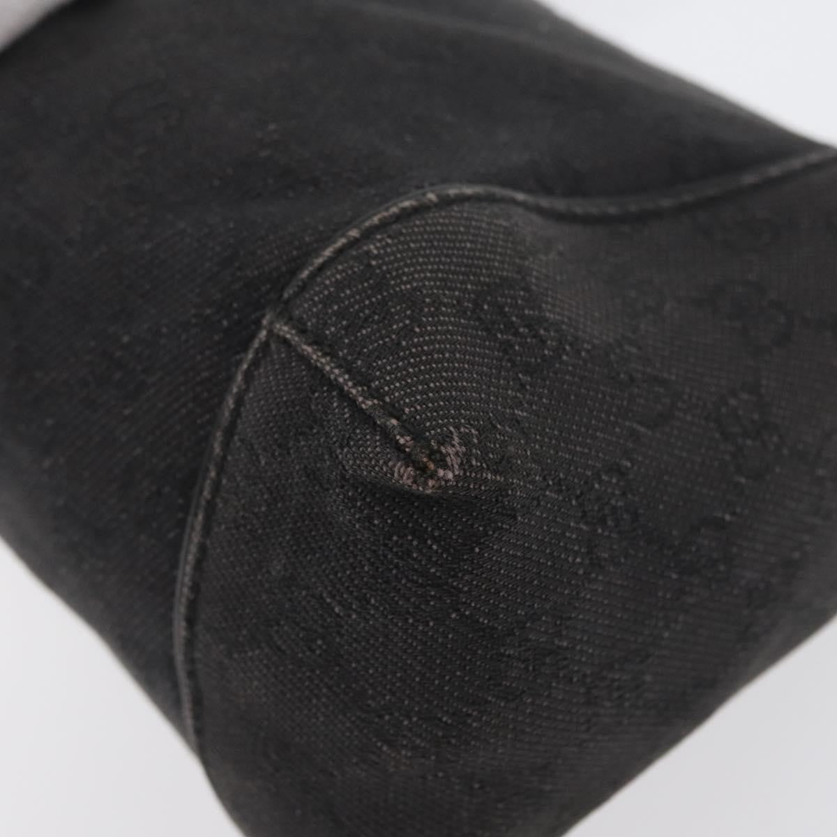 Gucci GUCCI GG Canvas Shoulder Bag Black 101333 Authentic 173490