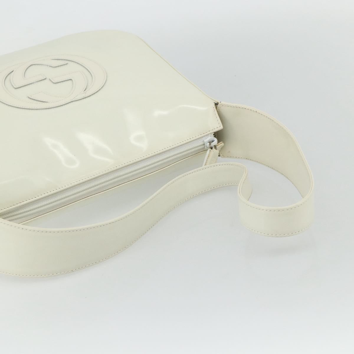 Gucci GUCCI Shoulder Bag Enamel White 001 1364 1703 Authentic ti3860