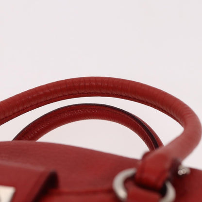 Salvatore Ferragamo Salvatore Ferragamo Gancini Hand Bag Leather 2way Red Authentic 78767