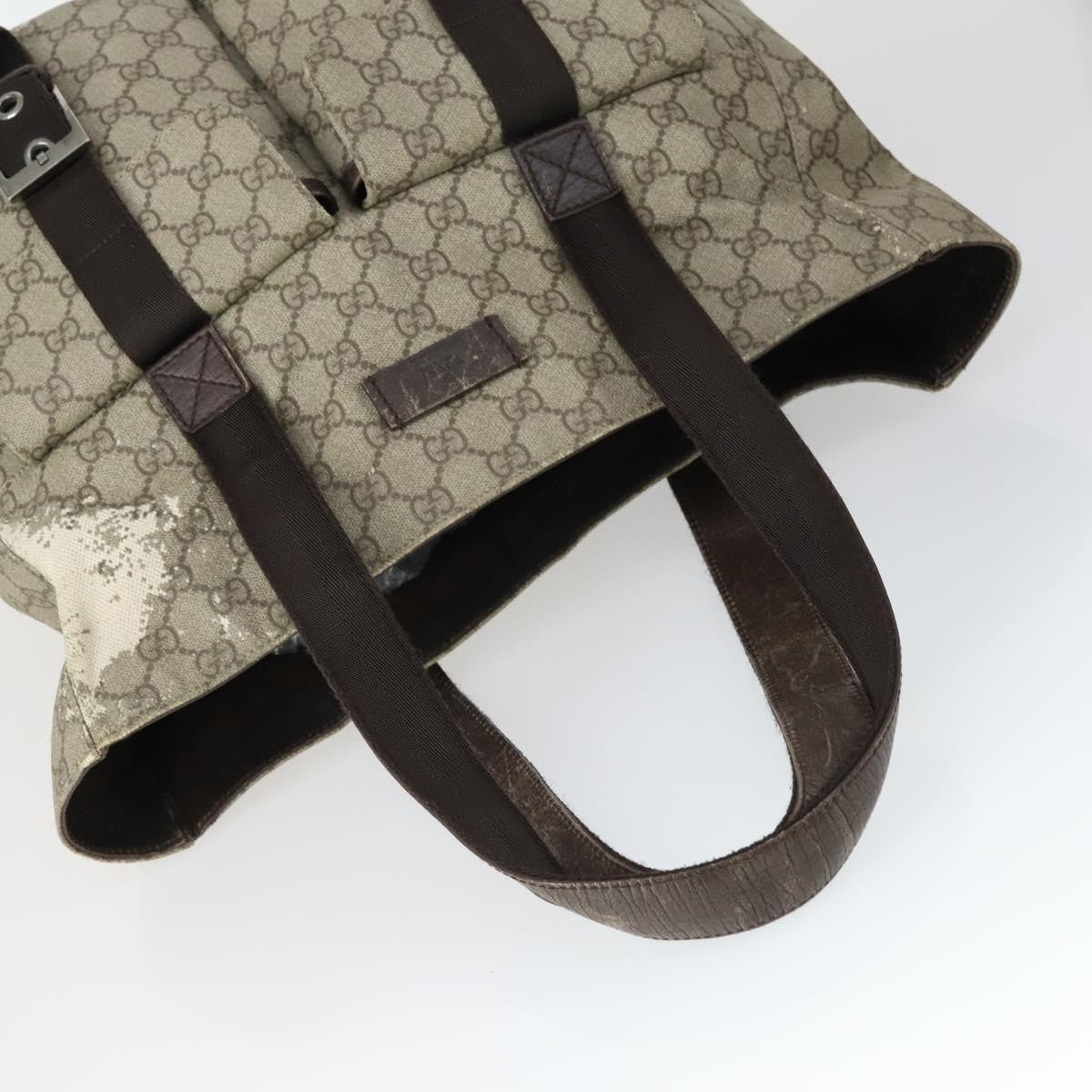 Gucci GUCCI GG Supreme Web Sherry Line Tote Bag PVC 5 Set Beige Red Authentic mr1849