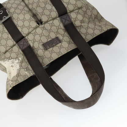 Gucci GUCCI GG Supreme Web Sherry Line Tote Bag PVC 5 Set Beige Red Authentic mr1849