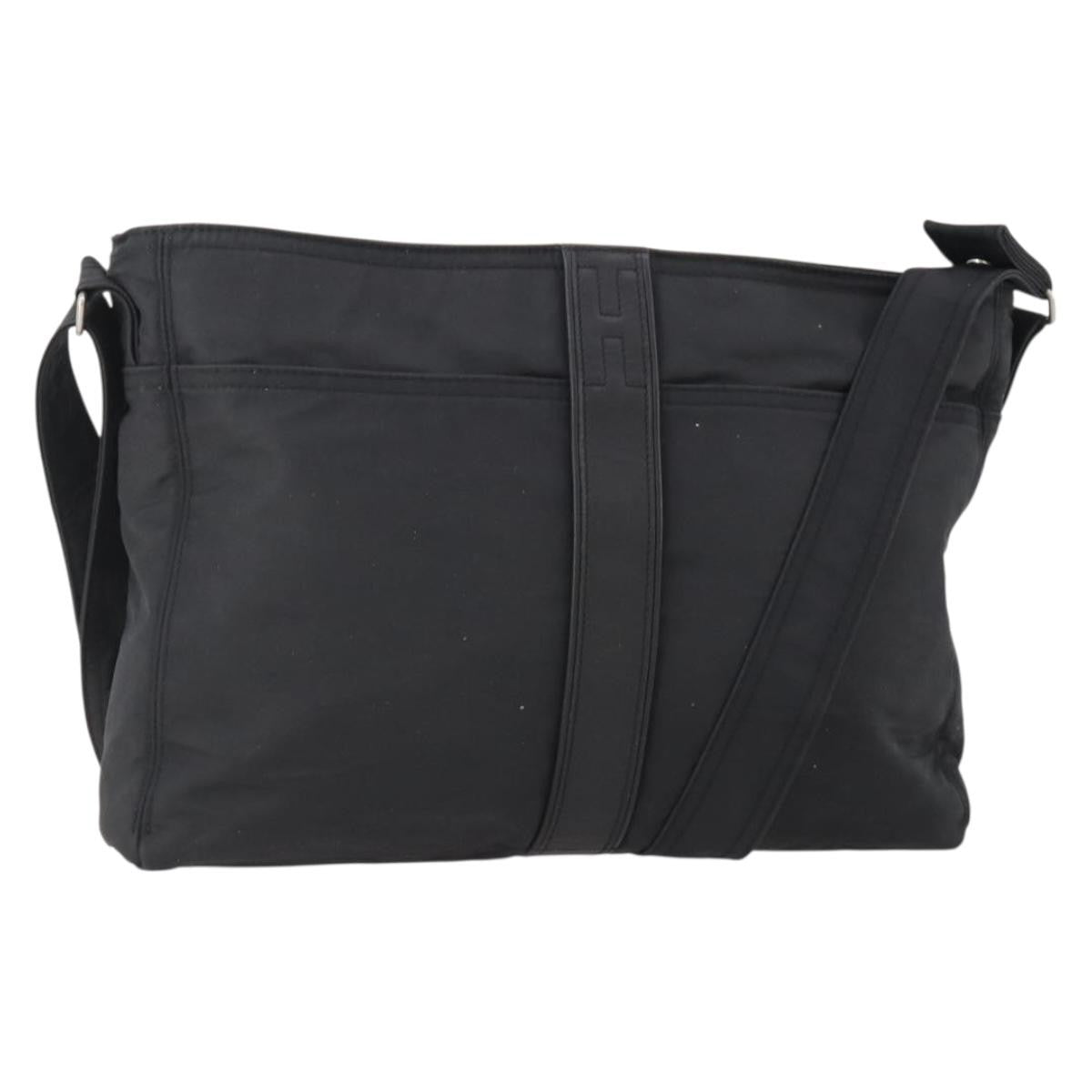 Hermès Hermès HERMES Acapulco Basas MM Shoulder Bag Nylon Black Authentic BAZ192