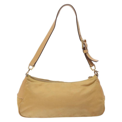 Prada PRADA Shoulder Bag Nylon Beige Gold Authentic 131423