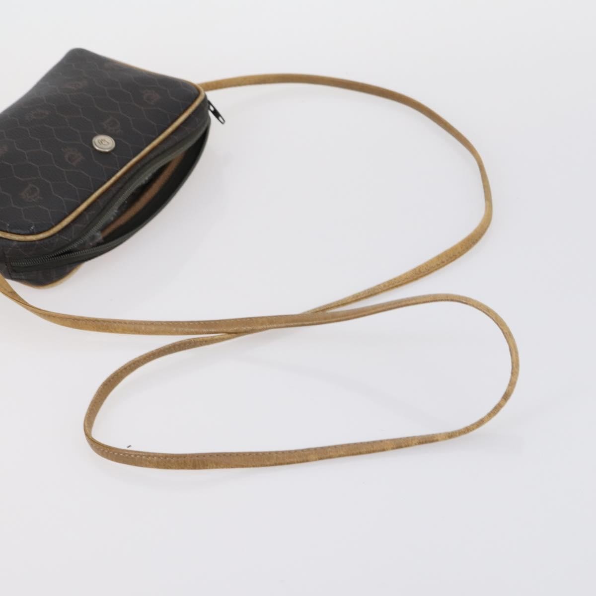Dior Christian Dior BOTTEGA VENETA Hand Bag Suede PVC 2 Set Brown Gold Authentic bs30859