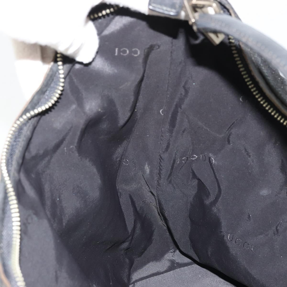 Gucci GUCCI Shoulder Bag Nylon Black Silver 001 1955 3444 Authentic 175342