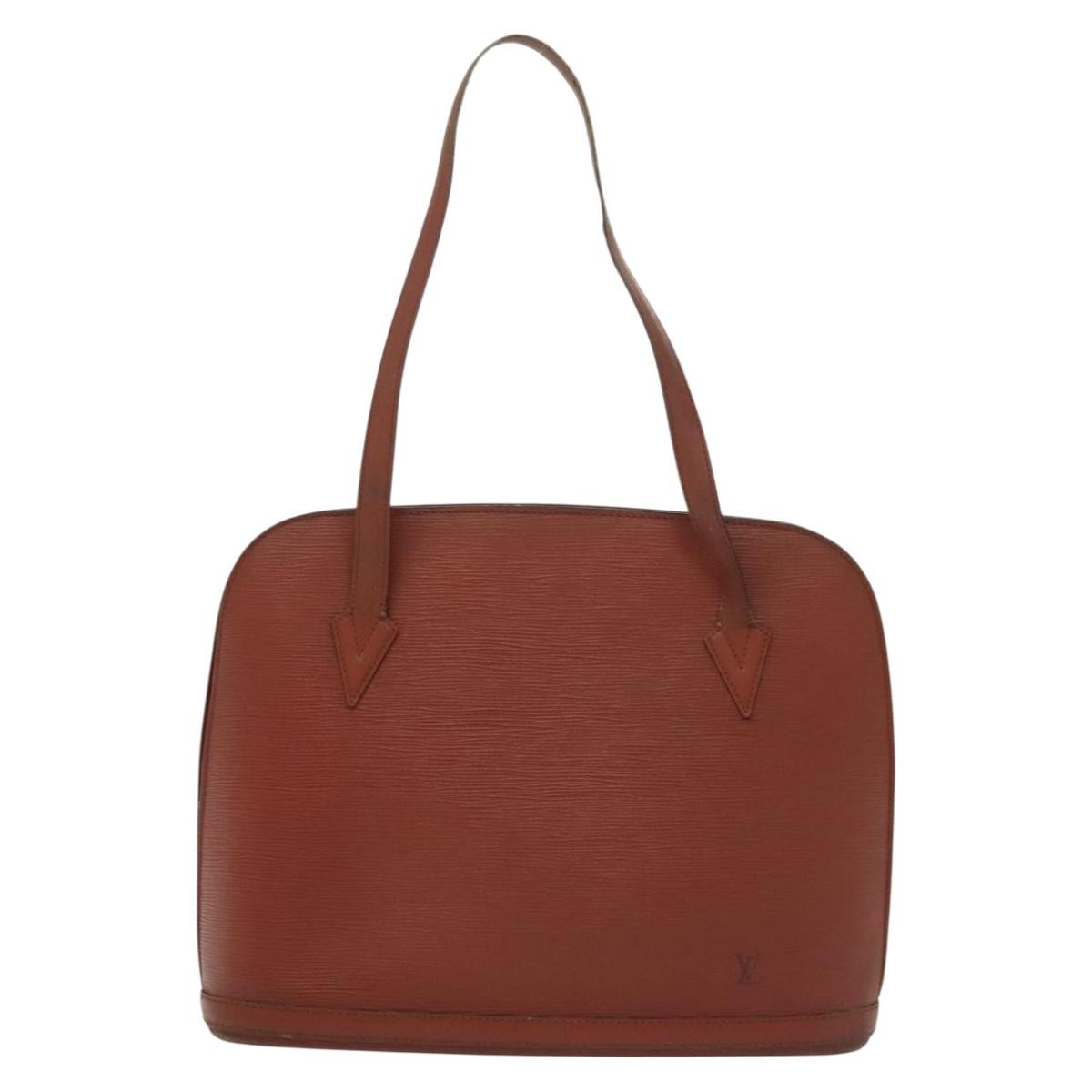 Louis Vuitton LOUIS VUITTON Epi Lussac Shoulder Bag Brown M52283 LV Authentic 136432