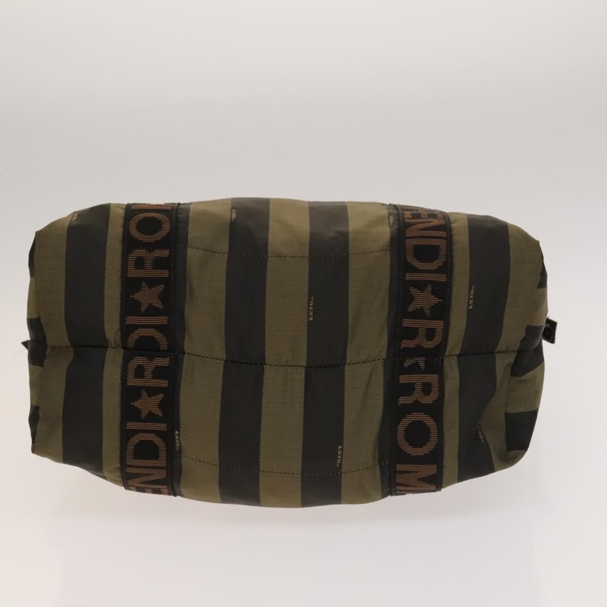 Fendi FENDI Pecan Hand Bag Nylon Canvas 2 Set Black Brown Authentic ti3350