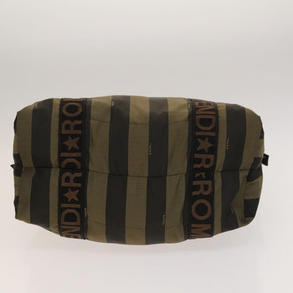 Fendi FENDI Pecan Hand Bag Nylon Canvas 2 Set Black Brown Authentic ti3350