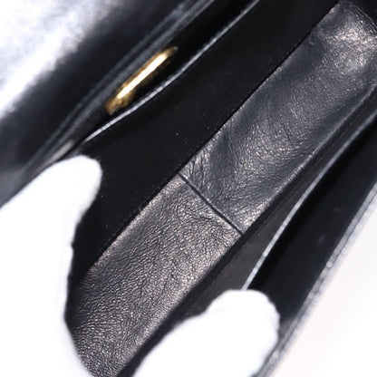 Gucci GUCCI Hand Bag Leather Black Gold Authentic 149354