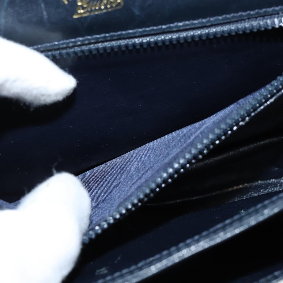 Gucci GUCCI GG Supreme Shoulder Bag PVC Navy Gold Authentic 147854