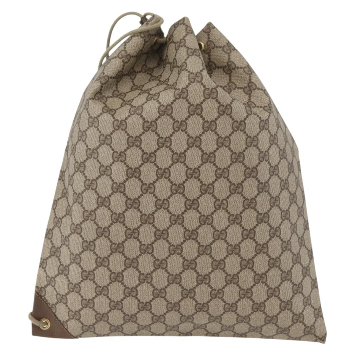 Gucci GUCCI GG Supreme purse Shoulder Bag PVC Beige Gold 97 19 302 Authentic 177502