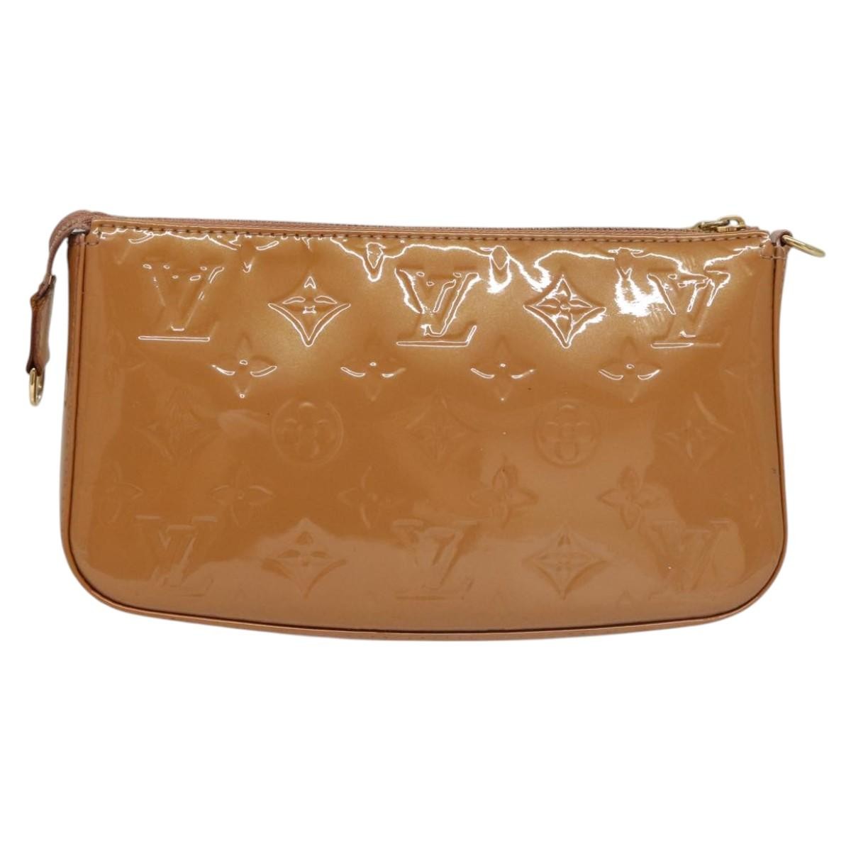 Louis Vuitton LOUIS VUITTON Vernis Pochette Accessoires Pouch Rose Velours M91575 Authentic 117712 Bag