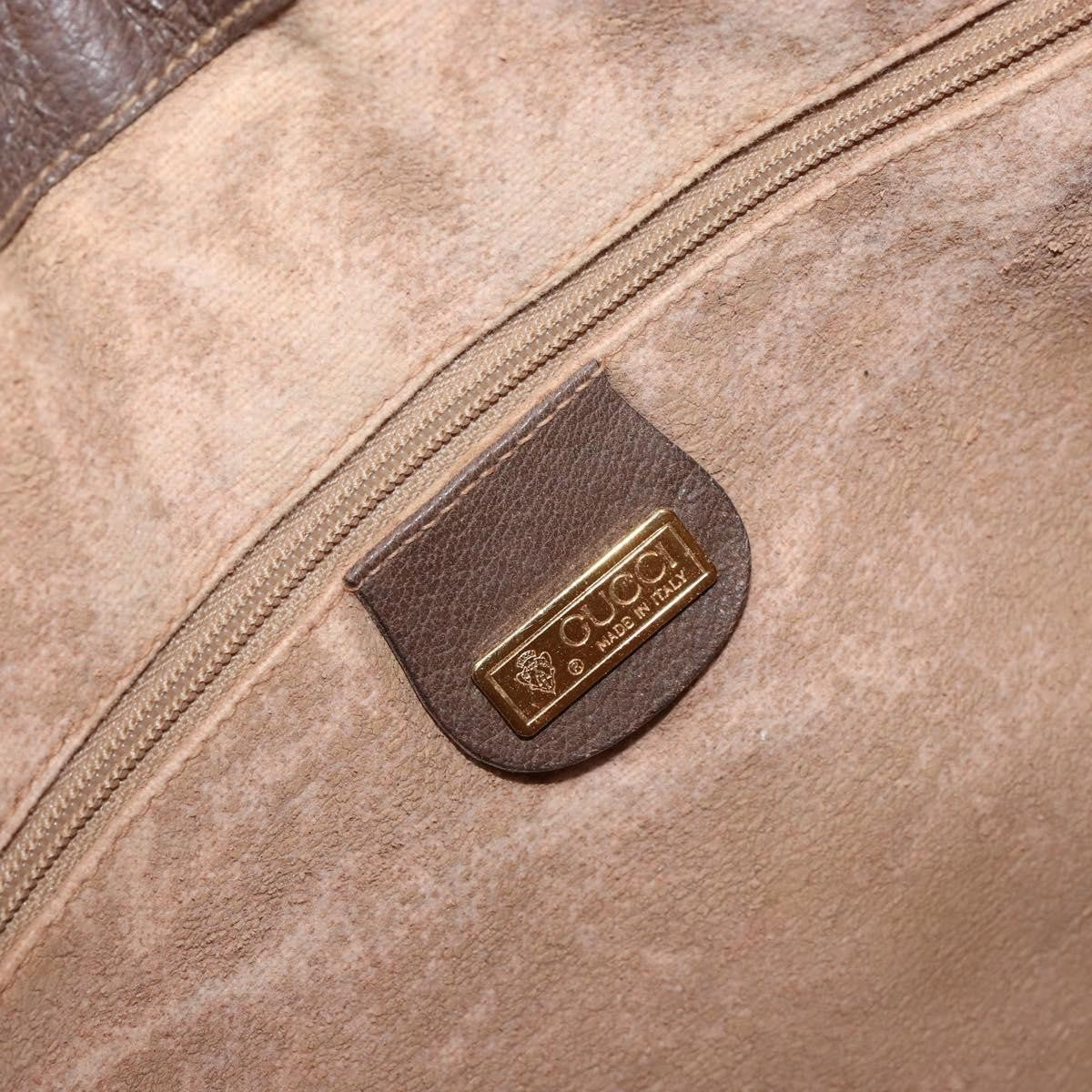 Gucci GUCCI GG Supreme Shoulder Bag PVC Beige Gold Authentic ep12173