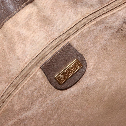 Gucci GUCCI GG Supreme Shoulder Bag PVC Beige Gold Authentic ep12173