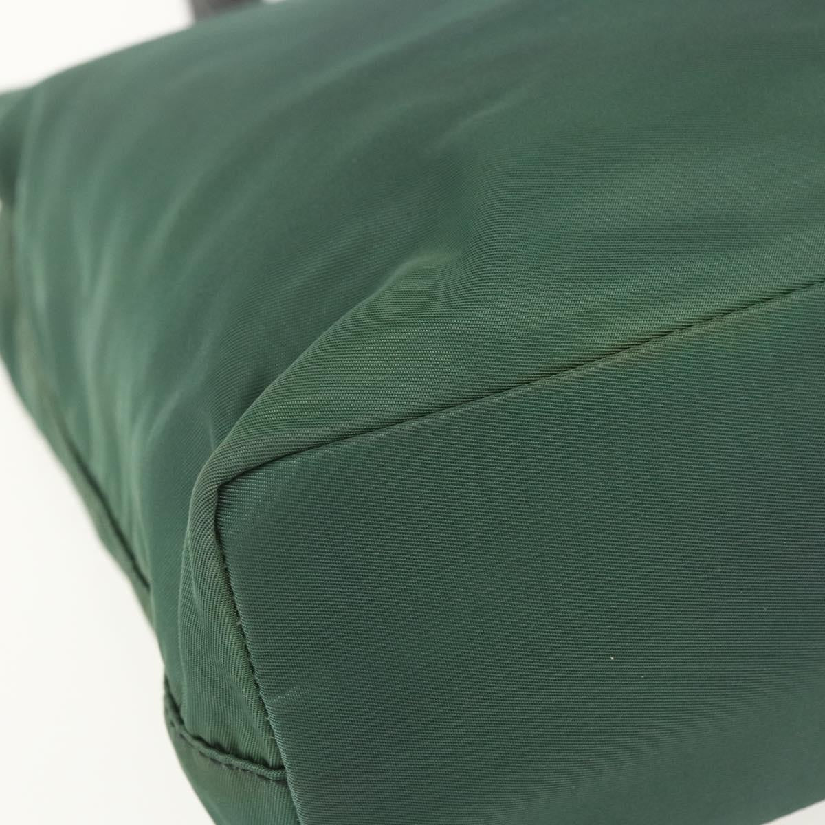 Prada PRADA Tote Bag Nylon Green Silver Authentic 155085