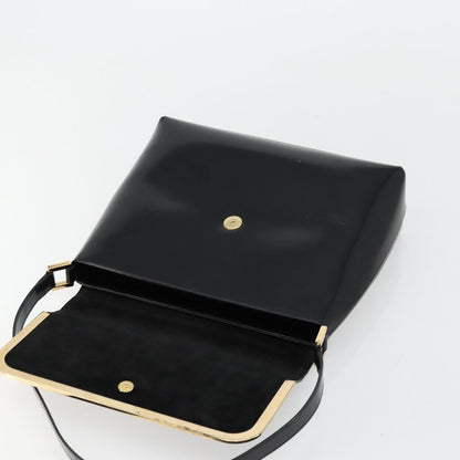 Gucci GUCCI Shoulder Bag Patent leather Black Gold 001 2113 1792 Authentic 149795