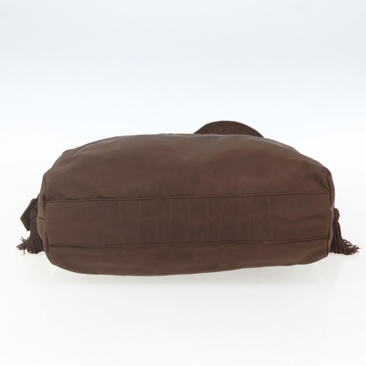 Prada PRADA Shoulder Bag Nylon Brown Authentic 162341