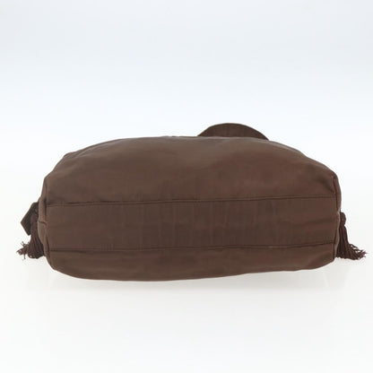 Prada PRADA Shoulder Bag Nylon Brown Authentic 162341