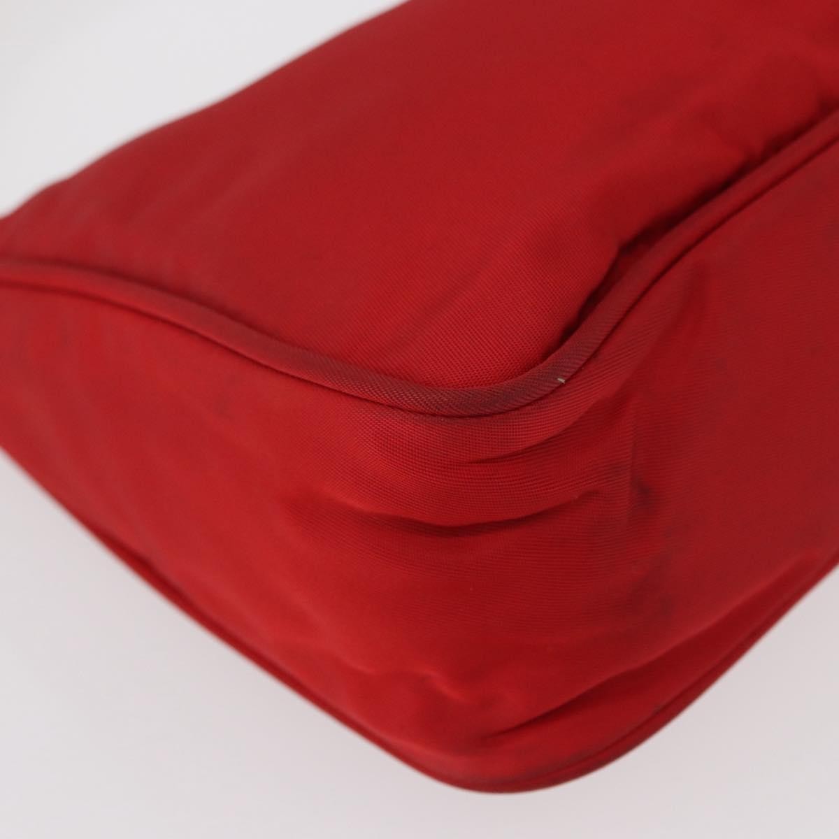 Prada PRADA Hand Bag Nylon Red Authentic 153880