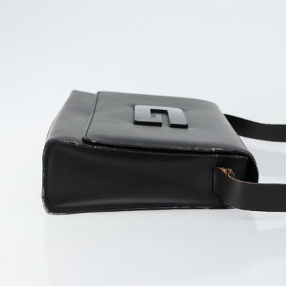 Gucci GUCCI Shoulder Bag Leather Black Silver 001 3064 Authentic 146004