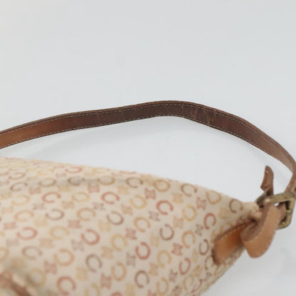 Celine CELINE C Macadam Canvas Shoulder Bag Beige Authentic bs28954