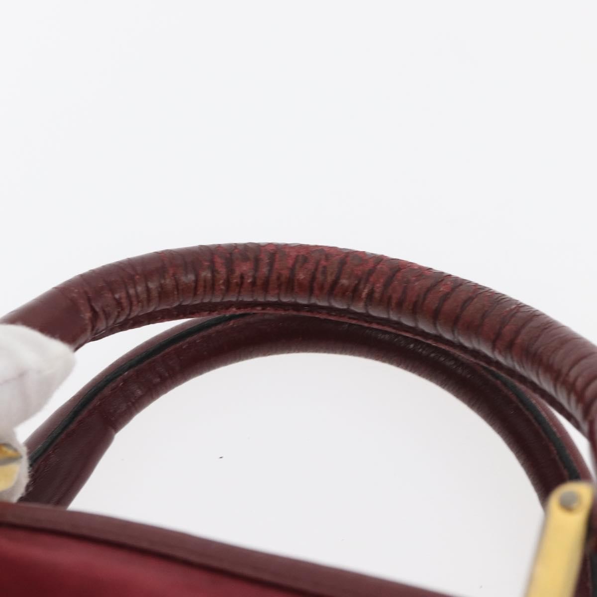 Loewe LOEWE Anagram Hand Bag Suede Leather Bordeaux Gold Authentic bs34369