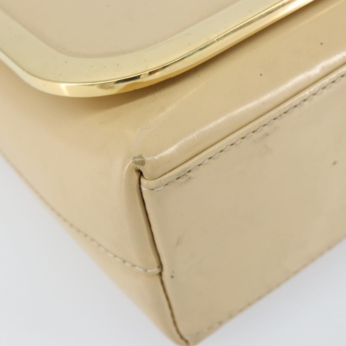 Gucci GUCCI Shoulder Bag Patent leather Beige Gold 007 2113 0278 Authentic bs30927