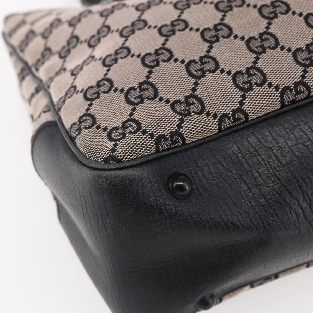 Gucci GUCCI GG Canvas Bamboo Tote Bag Navy 112526 Authentic 154654