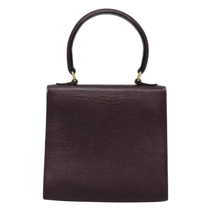 Celine CELINE Hand Bag Leather Purple Authentic 114282