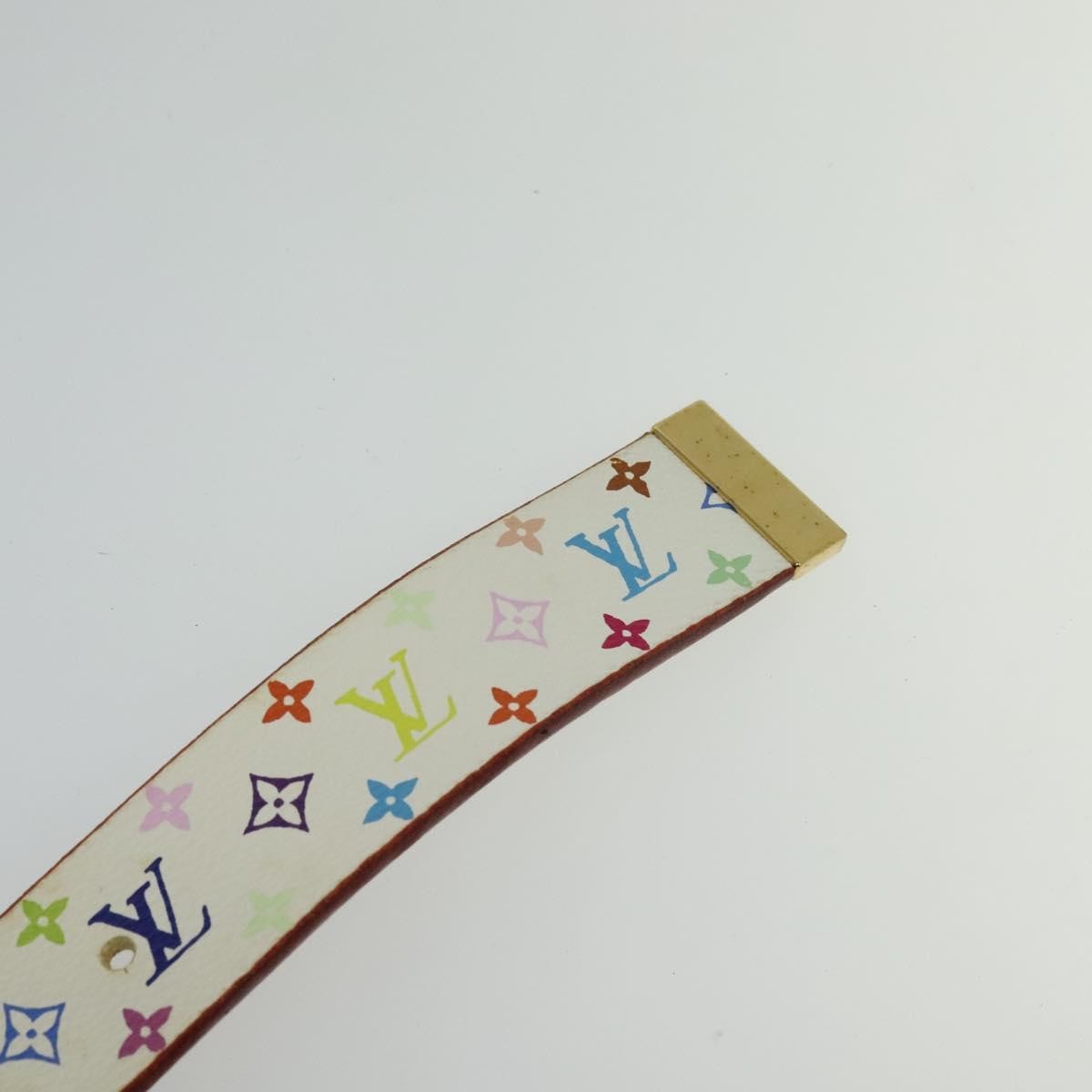 Louis Vuitton LOUIS VUITTON Monogram Multicolor Ceinture Carre Belt White M9270U LV Authentic MY153 Bag