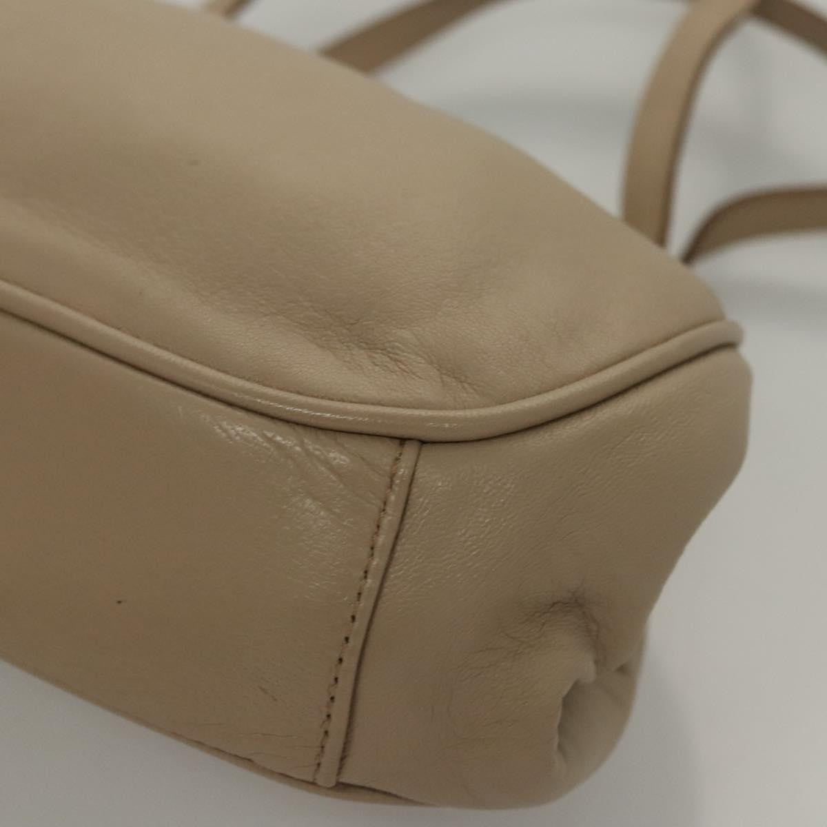 Celine CELINE Hand Bag Leather Beige Authentic 117663