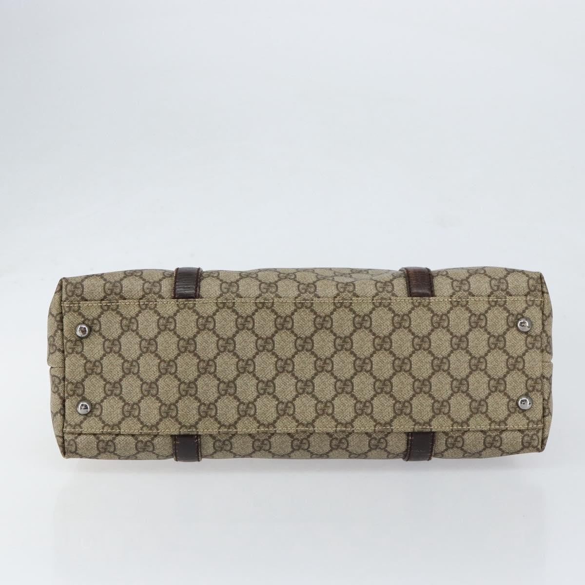 Gucci GUCCI GG Supreme Tote Bag PVC Beige Silver 114595 Authentic ep12164