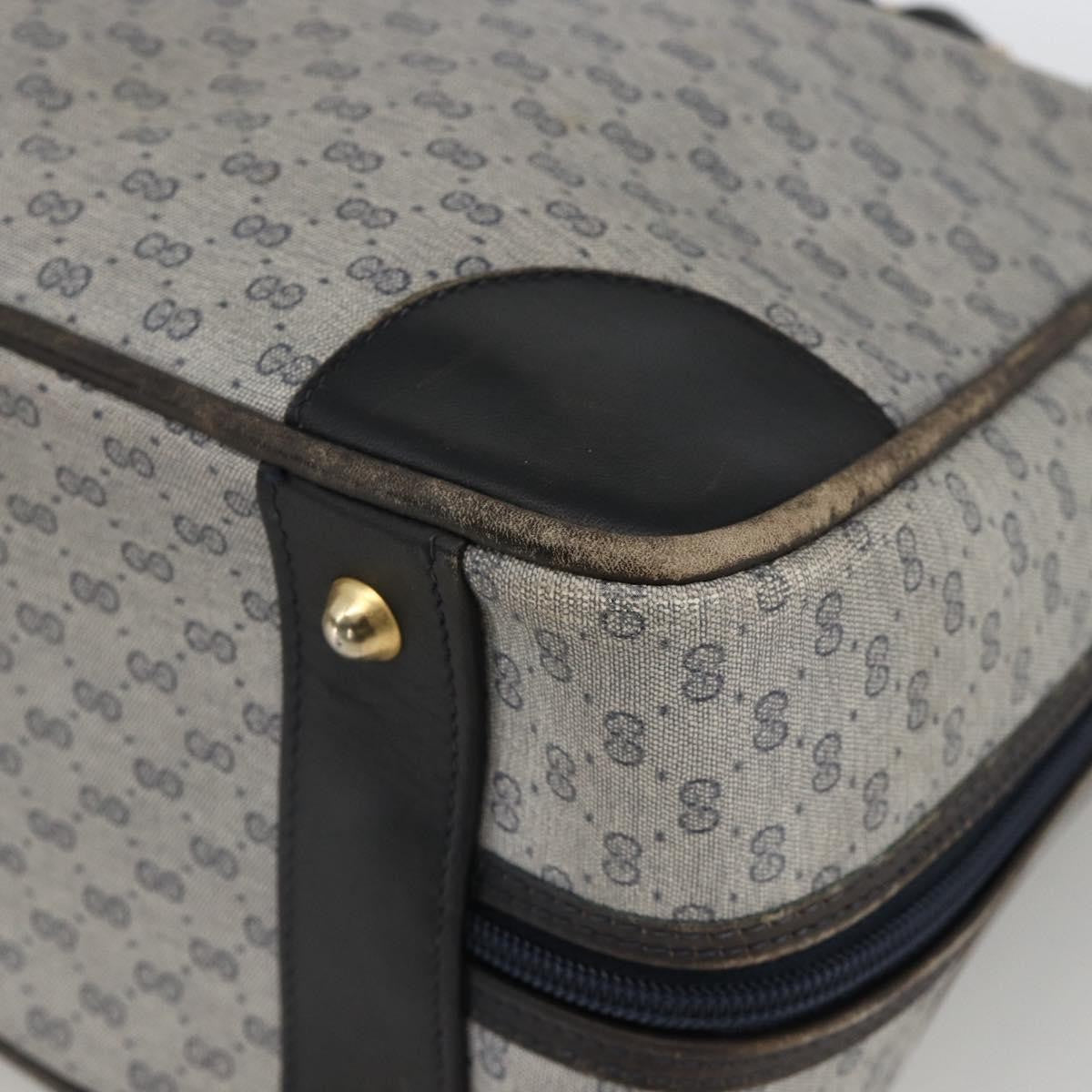 Gucci GUCCI Micro GG Supreme Hand Bag PVC Navy Gold 002 39 4330 Authentic fm5279