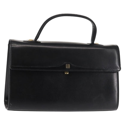 Givenchy GIVENCHY Hand Bag Leather Black Gold Authentic BA6452