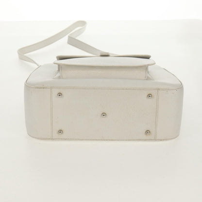 Gucci GUCCI Hand Bag Leather 2way White Silver 000 2058 0307 5 Authentic bs31539