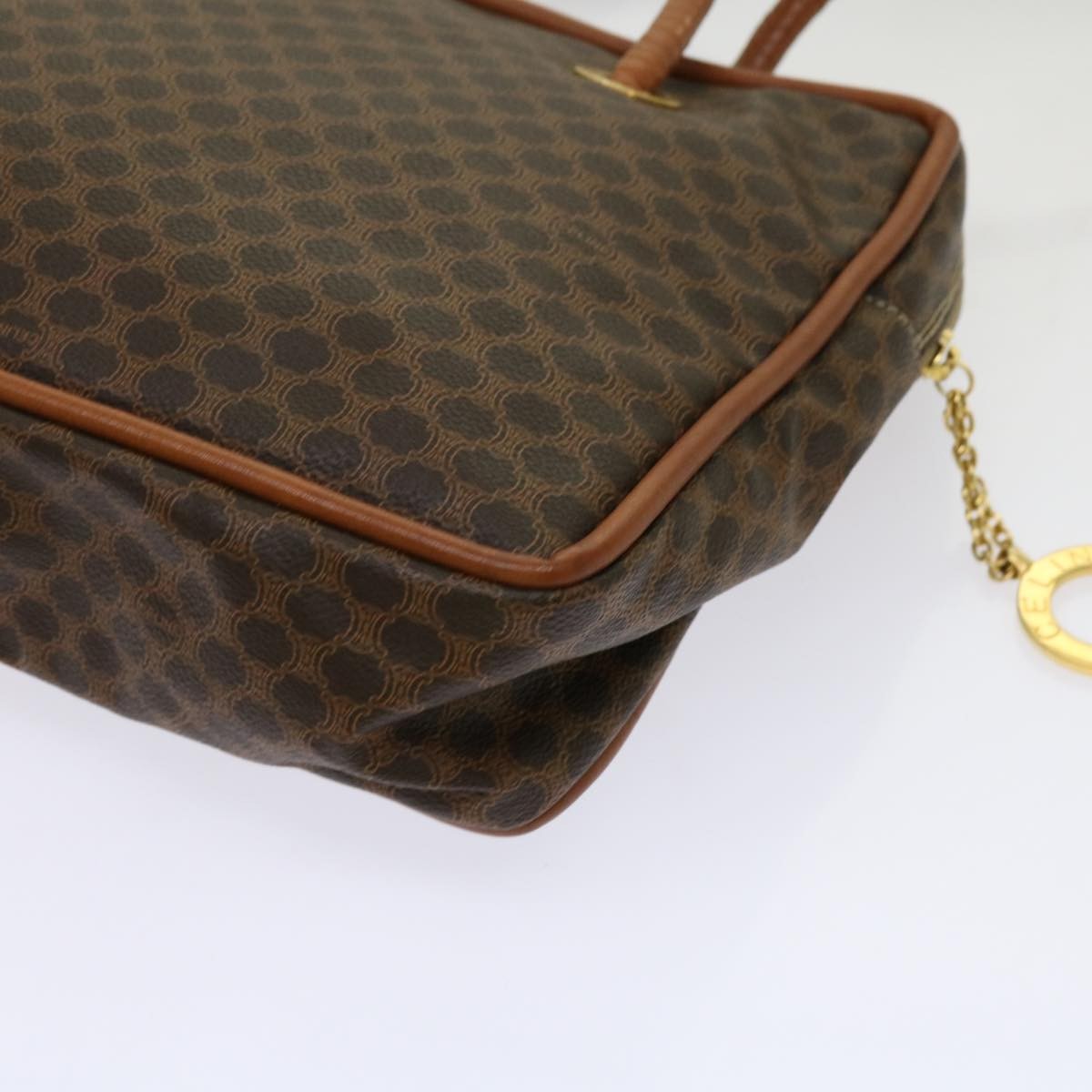 Celine CELINE Macadam Canvas Shoulder Bag PVC Brown Authentic 69901