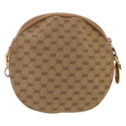 Gucci GUCCI Micro GG Canvas Shoulder Bag Beige Gold Authentic ka3074